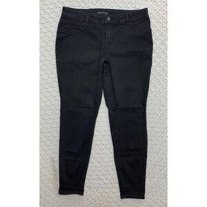 Maurices Skinny Jeans Women Sz XL Long Black Stretch‎ Denim Waist'35 L30